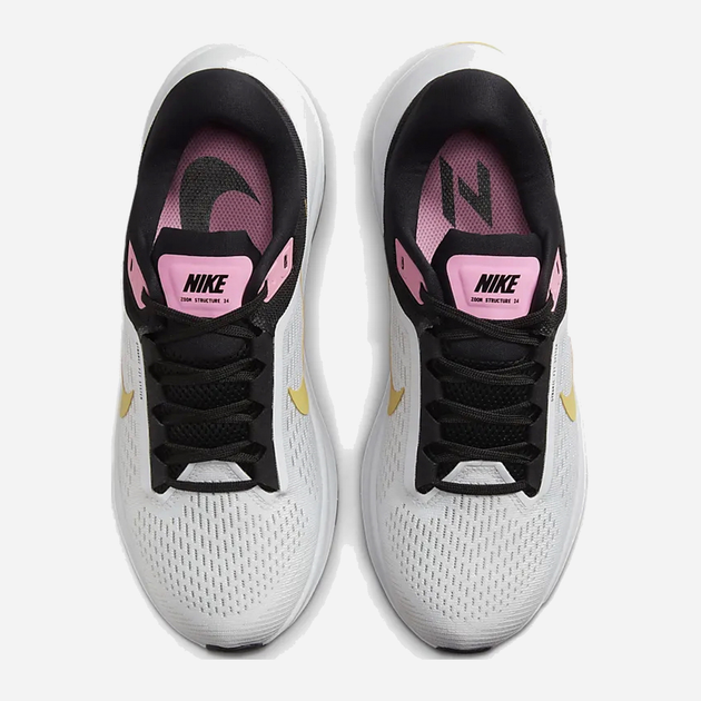 Buty do biegania damskie Nike Air Zoom Structure 24 DA8570-106 40 (8.5US) 25.5 cm Biały/Czarny (196153936478) - obraz 4
