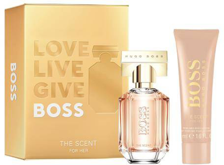 Zestaw damski Hugo Boss The Scent EDP W 30 ml + Body lotion 50 ml Set V (3616303428617) - obraz 1