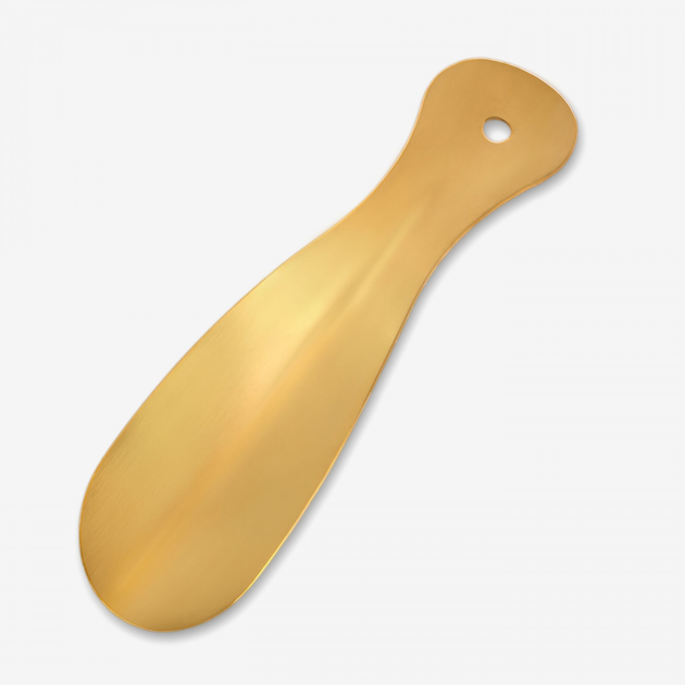 Металева лопатка / ріжок / ложка для взуття (золотого кольору, 19 см ...