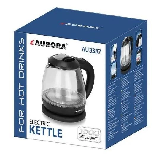 Электрочайник AURORA AU-3337 стекло 1000 Вт 1 л - изображение 4