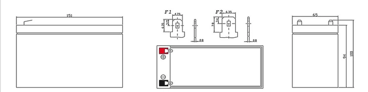Аккумулятор MastAK MT1280 ( 12v 8Ah ) - Фото 2 Аккумулятор MastAK MT1280 ( 12v 8Ah ) - изображение 2