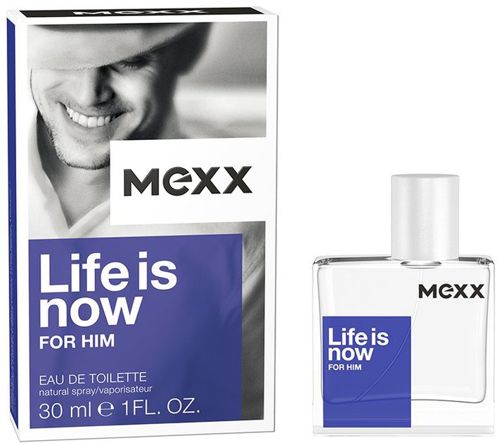 Woda toaletowa męska Mexx Life Is Now EDT M 30 ml (737052990873) - obraz 1