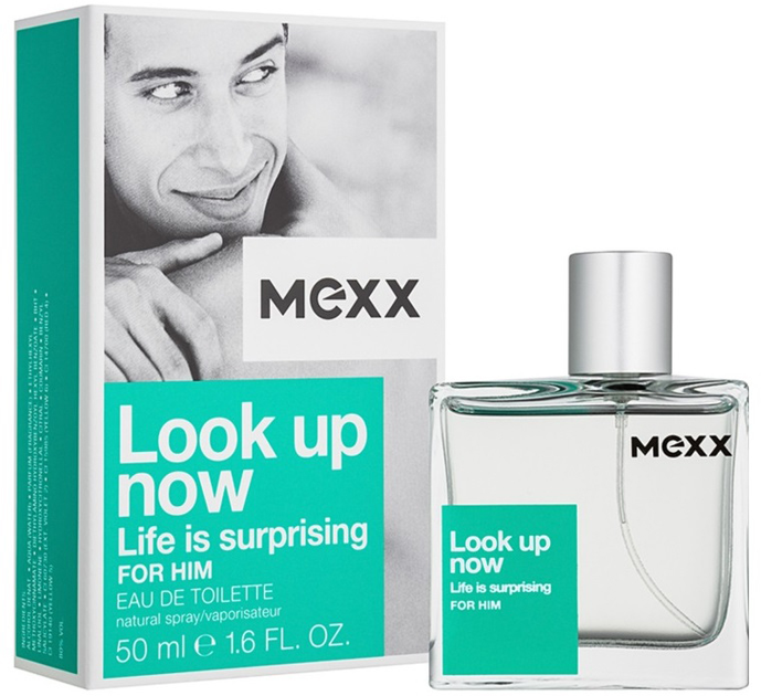 Woda toaletowa męska Mexx Look Up Now For Him EDT M 50 ml (8005610327655) - obraz 1