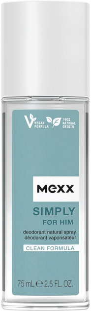 Perfumowany dezodorant dla mężczyzn Mexx Simply DSP M 75 ml (3616302937172) - obraz 1