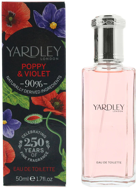 Туалетна вода Yardley Poppy and Violet EDT W 50 мл (5056179301214) - зображення 1