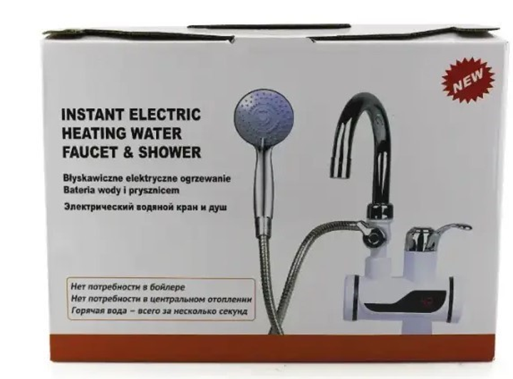 Водонагрівач кран Waterheater, з насадкою для душу, бічне підключення (5028+) - зображення 4