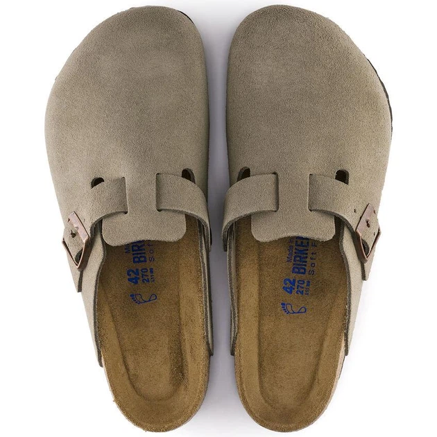Чоловічі сабо замшеві Birkenstock Boston BS Taupe чоловічі