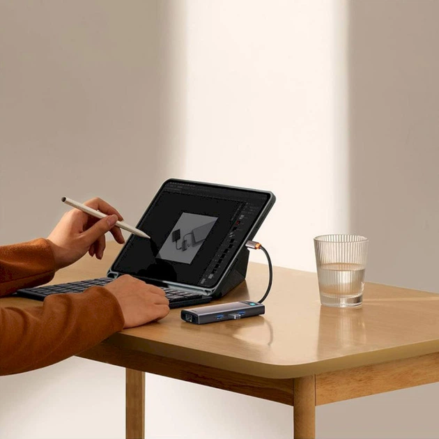 USB Hub Baseus Metal Gleam Series 7-in-1 Multifunctional Type-C HUB Docking Station (WKWG040013) - obraz 11