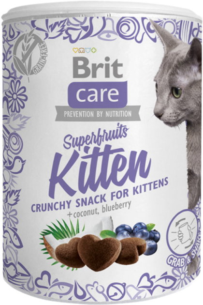 Przysmak dla kociąt Brit Care Cat Snack Superfruits Kitten 100 g (8595602521425) - obraz 1