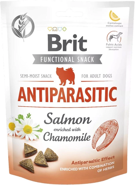 Ласощі для собак Brit Care Dog Funnational Snack Antiparasitic 150 g (8595602540013) - зображення 1