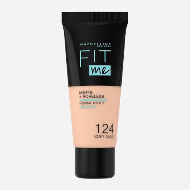 Тональний крем Maybelline New York Fit Me Matte + Poreless 124 Soft Sand 30 мл (3600531429539) - зображення 1