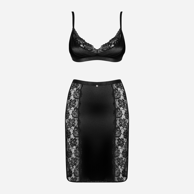 Комплект (бюстгальтер + юбка) Obsessive Blanita L/XL Чорний (5901688233528) - зображення 5