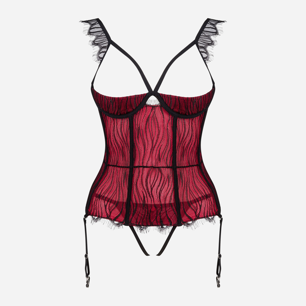 Komplet (gorset + stringi) Obsessive Denissa M/L Wielobarwny (5901688239841) - obraz 5