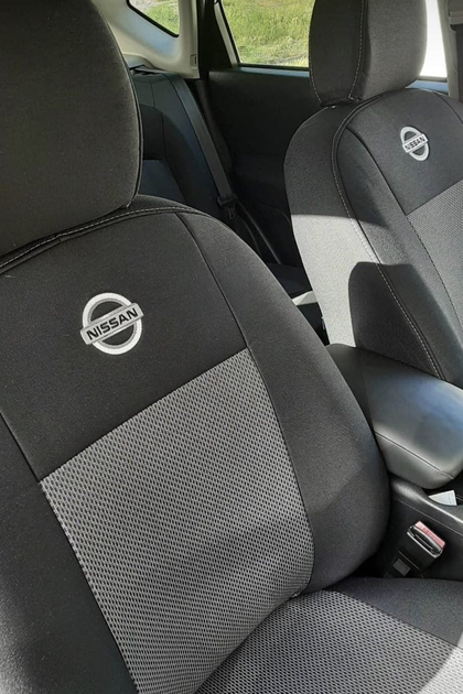 Авто чехлы на сиденья Favorit Nissan Note (2012-2017) модельные черно ...