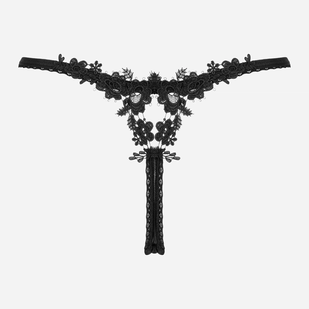 Stringi Obsessive Celia Noir XS/S Czarne (5901688252833) - obraz 6