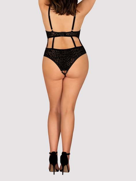 Body Obsessive Jagueria 4XL/5XL Czarny (5901688234945) - obraz 4