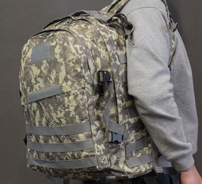 Тактический штурмовой рюкзак Tactic Raid рюкзак военный 40 литров Пиксель (601-pixel) - изображение 2