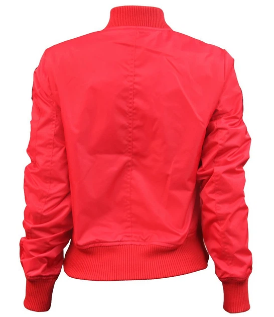 Бомбер Miss Top Gun MA-1 jacket with patches XS Red TGJ1573P