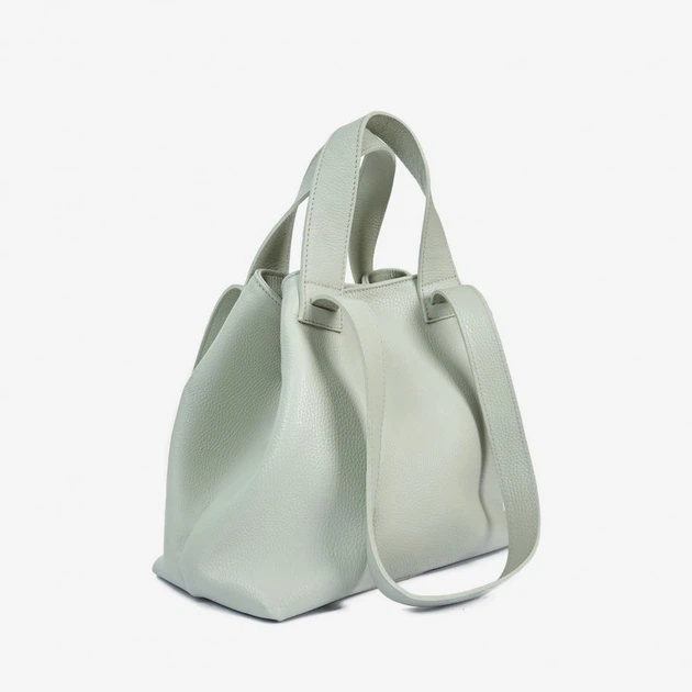 Сумка женская кожаная с двумя парами ручек шоппер средняя Regina Notte Shopper 2771 Зеленый чай - изображение 3
