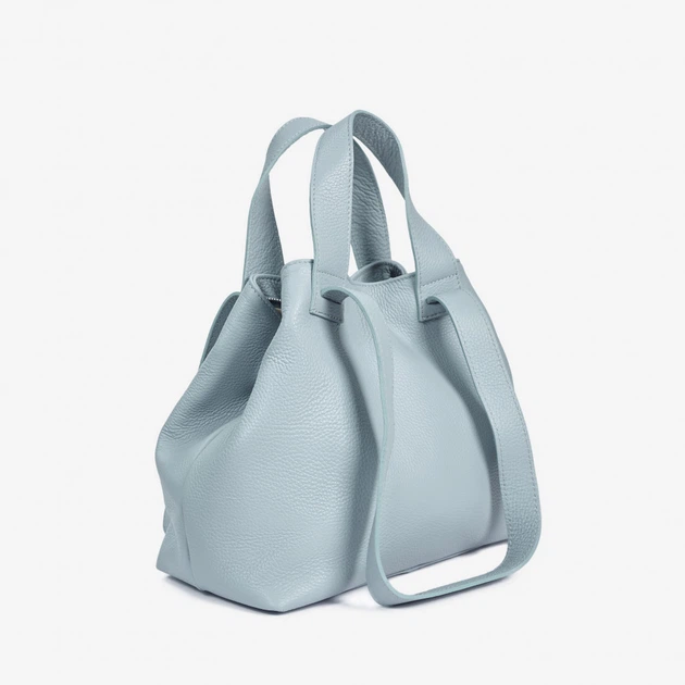 Сумка женская кожаная с двумя парами ручек шоппер средняя Regina Notte Shopper 2771 Голубой - изображение 3