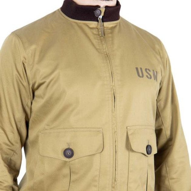 Куртка-Бомбер Usn-37J1 Pilot Jacket P1G Bush Brown M (Коричневий) - зображення 2