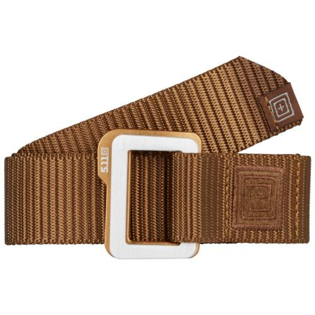 Пояс 5.11 Traverse Double Buckle Belt 5.11 Tactical Battle Brown S (Корчатый) Тактический - изображение 2