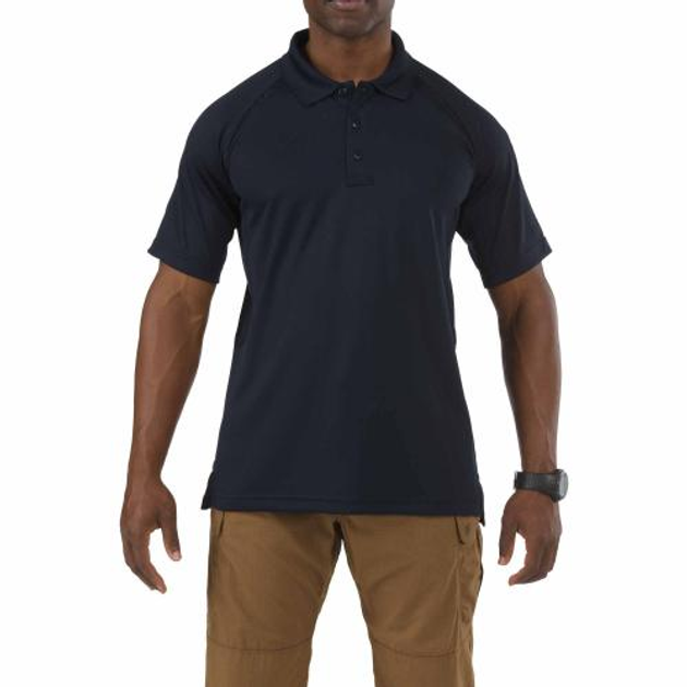 Футболка поло 5.11 Performance Polo - Short Sleeve Synthetic Knit 5.11 Tactical Dark Navy XS (Темно-синій) Тактична - зображення 1