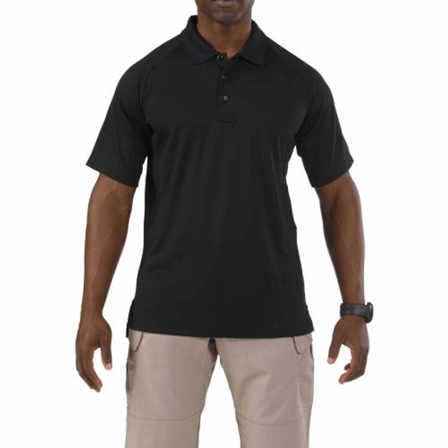 Футболка поло 5.11 Performance Polo - Short Sleeve Synthetic Knit 5.11 Tactical Black 3XL (Черный) Тактическая - изображение 1