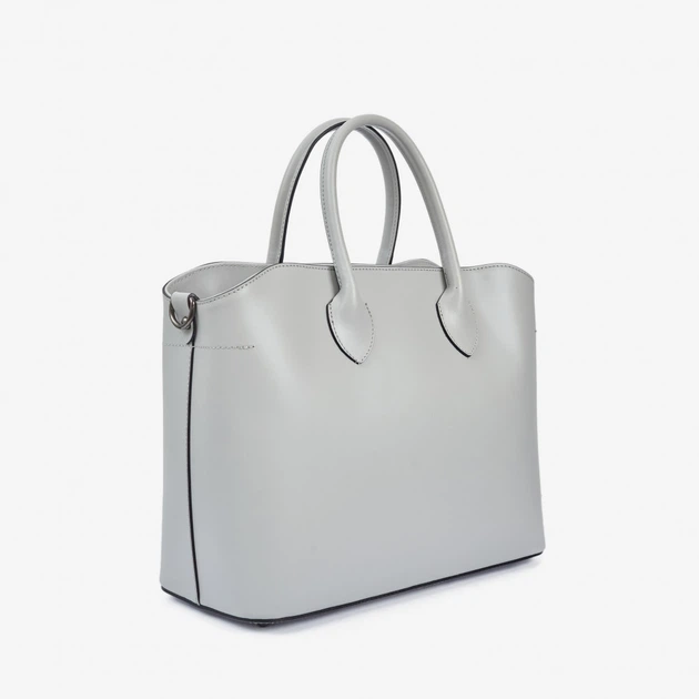 Сумка женская кожаная тоут средняя Regina Notte Tote 01387_m Светло-серый - Фото 3 Сумка женская кожаная тоут средняя Regina Notte Tote 01387_m Светло-серый - изображение 3