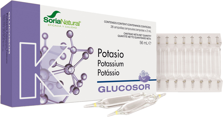 Харчова добавка Soria glucosor Potasio 28 ампул x 2 мл (8422947170271) - зображення 1