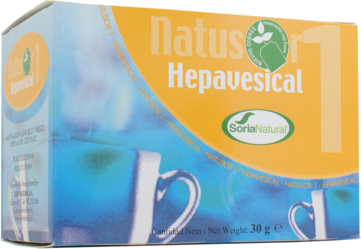 Naturalny napar Soria Natusor 1 Hepavesical 20 szt (8422947030292) - obraz 1