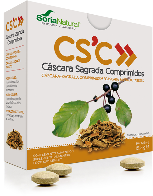 Suplement diety Soria Cascara Sagrada 36 tabletek (8422947094256) - obraz 1