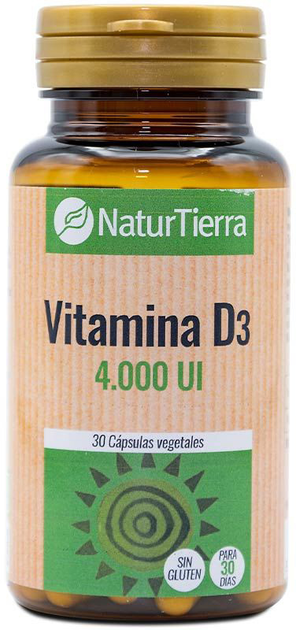 Вітаміни Naturtierra Vitamina D3 30 капсул Vegetales (8412016372279) - зображення 1