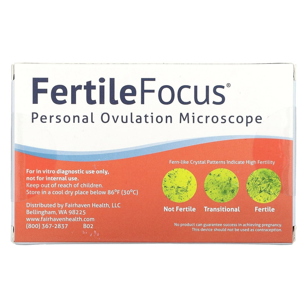 Персональный микроскоп для определения овуляции, Fairhaven Health, Fertile-Focus, 1 Personal Ovulation Microscope - изображение 2