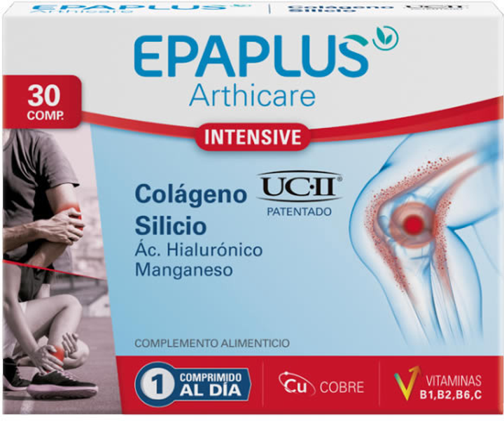 Харчова добавка Epaplus Collagen UC-II Silicon Hyaluronic & Magnesium 30 таблеток (8430442008388) - зображення 1