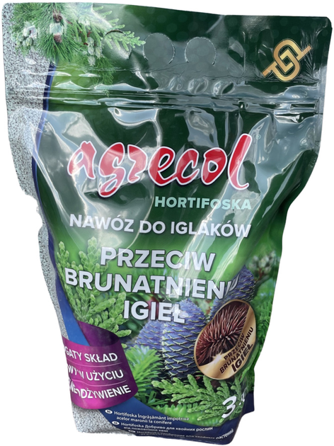 Удобрение Agrecol Hortifoska для хвойных от пожелтения хвои 3 кг (5902341006237) 