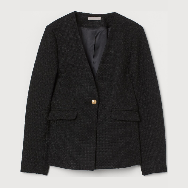 Пиджак классический женский H&M 0896368 40 Черный (7000000000729) – в ...