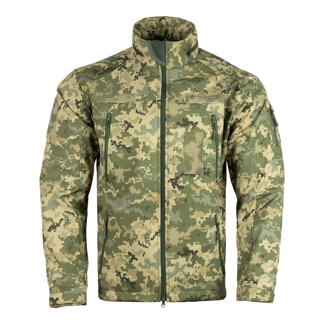 Куртка Vik-Tailor SoftShell з липучками для шевронів ММ-14 піксель ЗСУ 52 - зображення 2