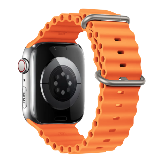 Силиконовый ремешок Fruct Ocean для Apple Watch 42/44/45/46/49 mm Orange - Фото 2 Силиконовый ремешок Fruct Ocean для Apple Watch 42/44/45/46/49 mm Orange - изображение 2