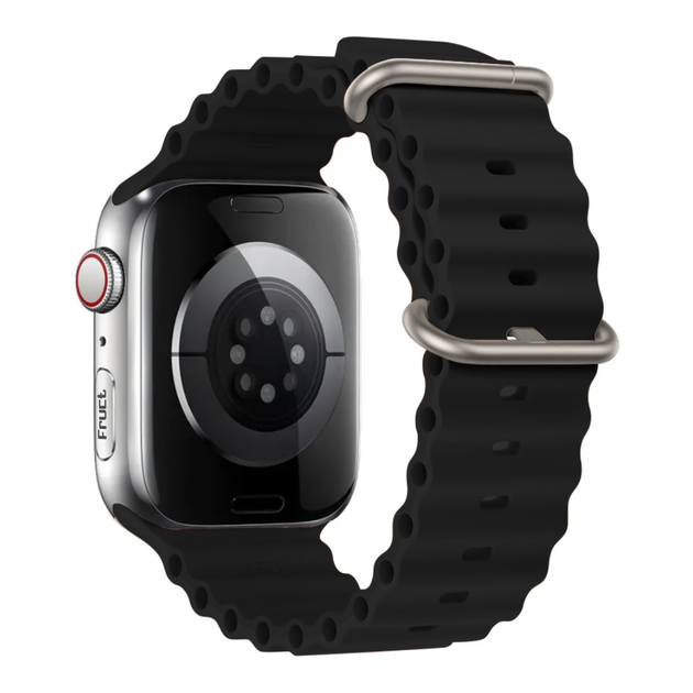 Силіконовий ремінець Fruct Ocean для Apple Watch 38/40/41/42 mm Black - зображення 2