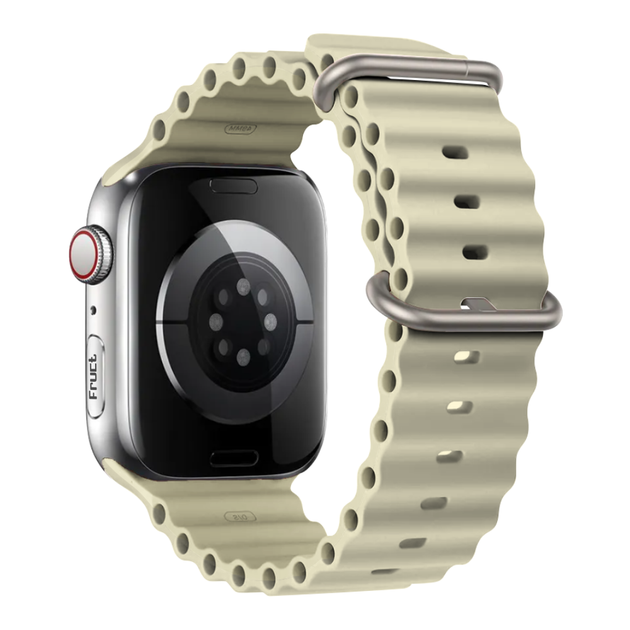 Силиконовый ремешок Fruct Ocean для Apple Watch 42/44/45/46/49 mm Stone - Фото 2 Силиконовый ремешок Fruct Ocean для Apple Watch 42/44/45/46/49 mm Stone - изображение 2