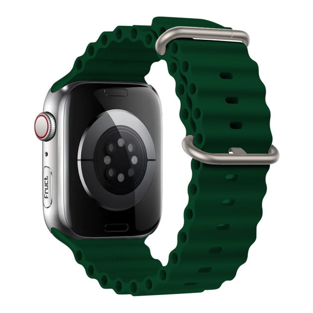 Силиконовый ремешок Fruct Ocean для Apple Watch 42/44/45/46/49 mm Green - изображение 2