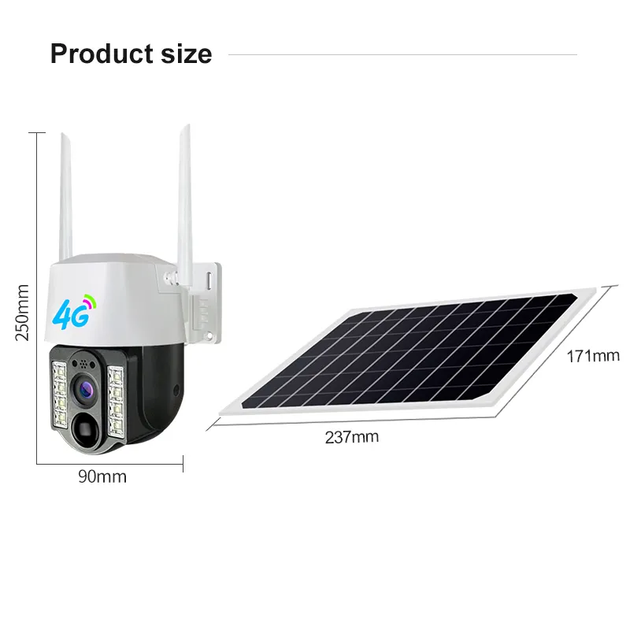 Уличная Wi-Fi камера видеонаблюдения 4G с солнечной панелью Smart VC3-4G 4Мп, слот Sim карты, с вращением, датчик движения, ночная съёмка, двухстороннее аудио + Карта памяти 64Гб - изображение 12