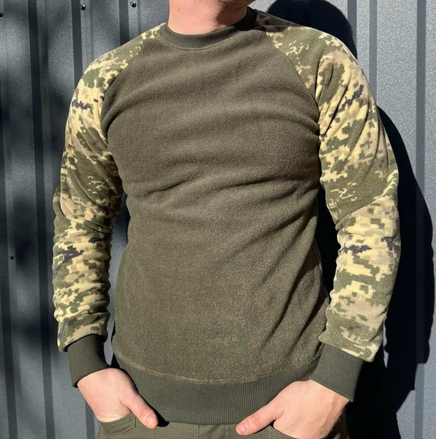 Тактичний чоловічий флісовий светр Олива-піксель 5XL (Kali) - зображення 1