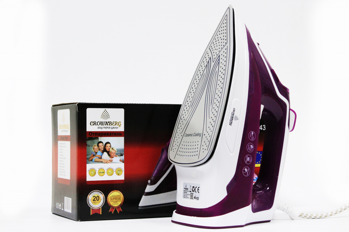 Утюг паровой Crownberg CB-7443 с функцией самоочистки 2200 Вт - изображение 4