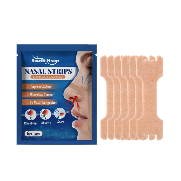 Смужки для носа антихрап для полегшення дихання Nasal Strips 6 шт - изображение 1