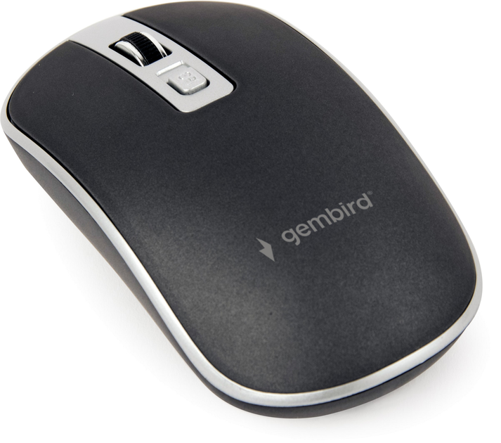 Mysz Gembird MUSW-4B-06-BS Wireless Czarno-srebrna (MUSW-4B-06-BS) - obraz 3