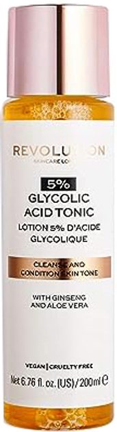 Tonik do twarzy Revolution Skincare London Glycolic Acid Tonic 5 Cleanse and Condition Skin Tone 200 ml (5057566571210) - obraz 1