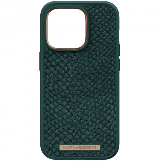 Чехол накладка Njord Salmon Leather MagSafe Case Green для iPhone 14 Pro Max (NA44SL02) - Фото 3 Чехол накладка Njord Salmon Leather MagSafe Case Green для iPhone 14 Pro Max (NA44SL02) - изображение 3
