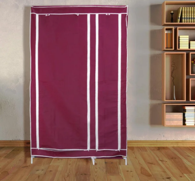 Шкаф складной тканевый STORAGE WARDROBE KM-105 на 2 секции органайзер для одежды (106х45х170 см) - изображение 4